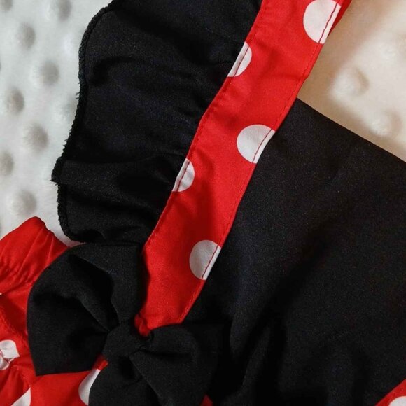 3-6m Minnie Mouse Style Bubble Suit Baby Infant Christmas Polkadot - Picture 3 of 5